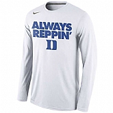 Duke Blue Devils Nike Always Reppin Long Sleeve WEM Top - White,baseball caps,new era cap wholesale,wholesale hats